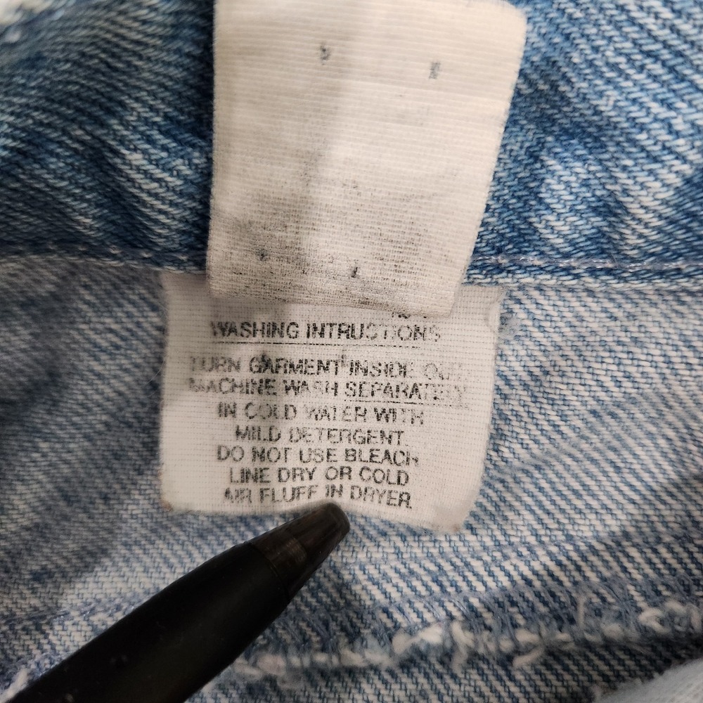 VTG 90 Rocky Mountain Bareback Jeans 28 Waist 31.5 Inseam Cutout Back Light Wash - Picture 11 of 13